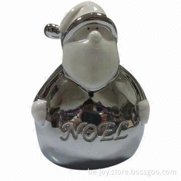 Santa Ceramic Crafts with Ion Plating, Available in Various Sizes, OEM Orders are Welcome